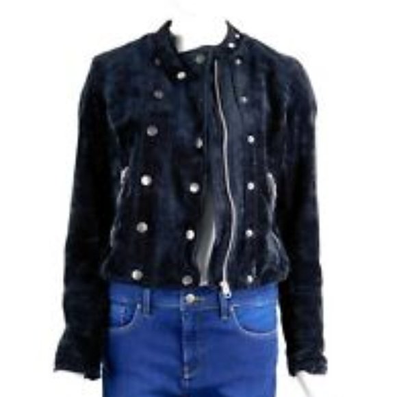 Firm Price🌸FP Cropped Velvet Moto Jacket - XS - Picture 2 of 3